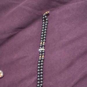 Elegant Black Beaded Bracelet